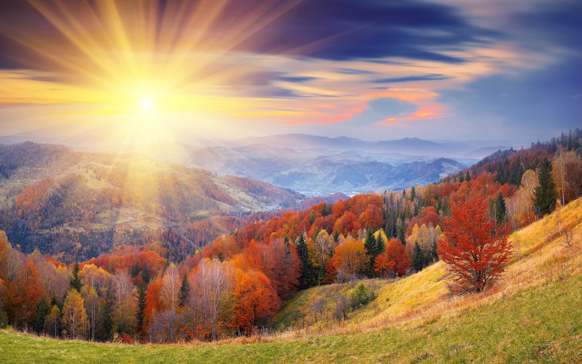 landschaft landschaft herbst natur dämmerung im freien holz berg sonnenuntergang baum himmel landschaftlich gutes wetter reisen sonne hell am abend gras saison landschaft hintergrund wald hügel berge