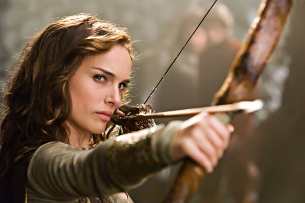 A woman is an accurate archer