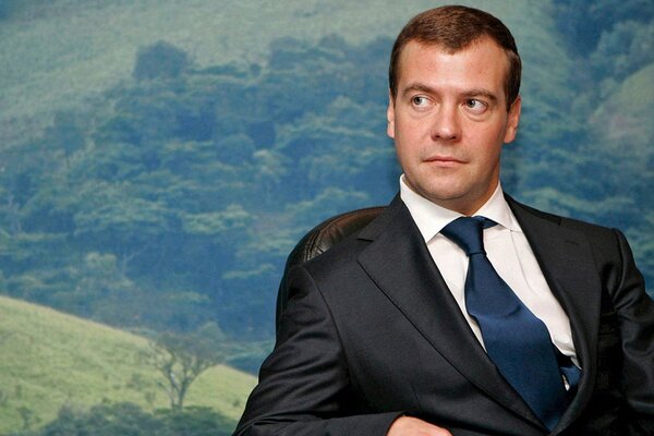 El famoso político ruso, Dmitry Medvedev