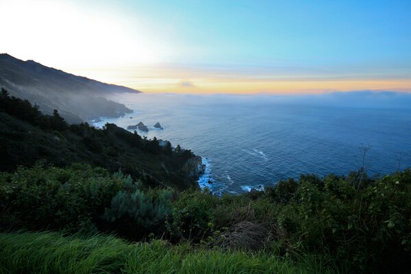 Strandlandschaft am Meer am Morgen