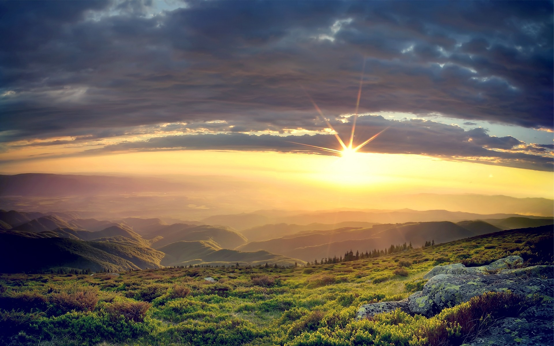 paysage coucher de soleil paysage nature ciel aube montagnes voyage soleil soir en plein air crépuscule beau temps nuage collines montagnes nuages