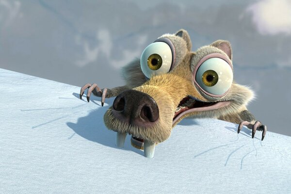 Écureuil fou du dessin animé Ice Age