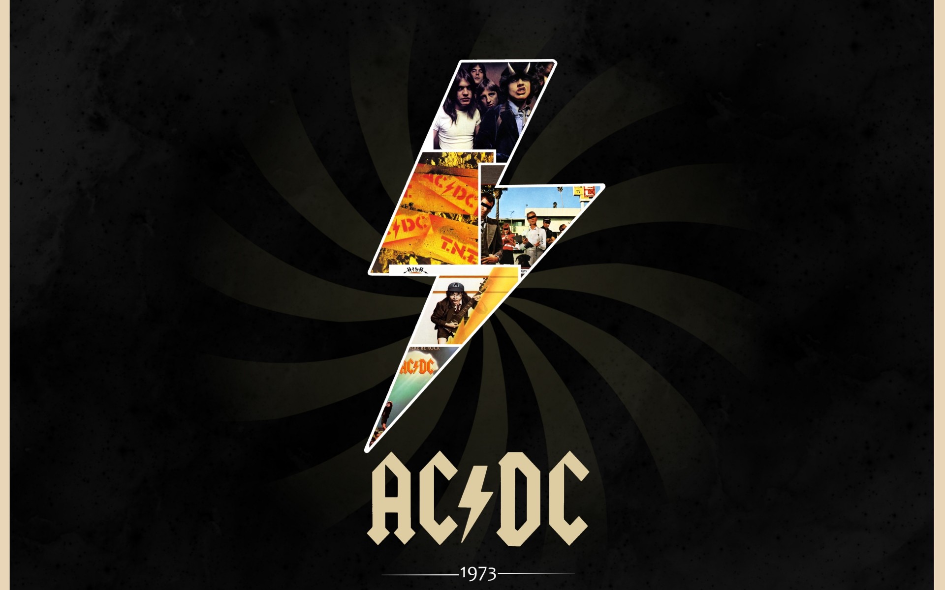 grupos de música escuro ac dc logotipo fundo