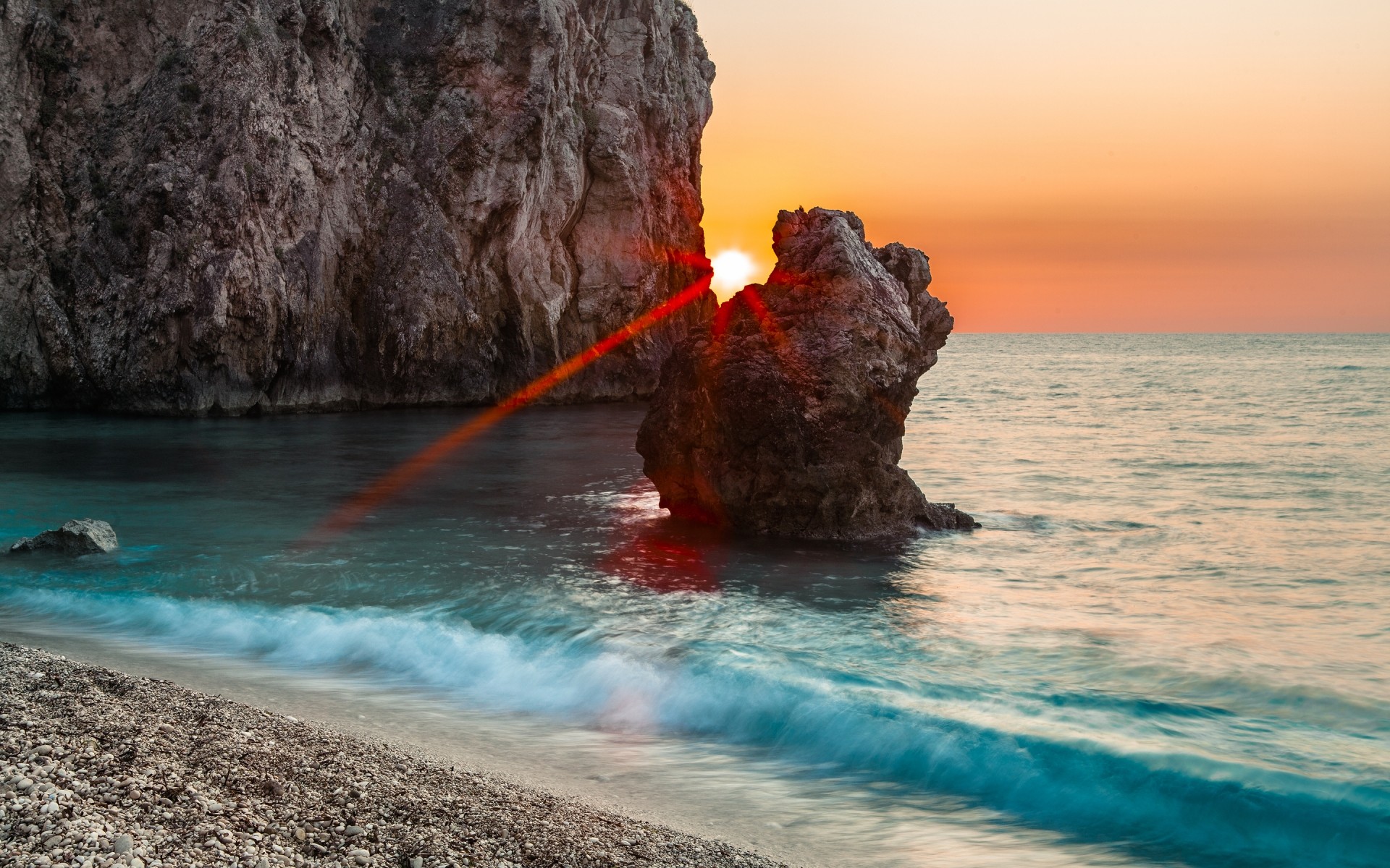 landscapes water seashore ocean beach sea surf travel landscape wave recreation rock outdoors sunset sky