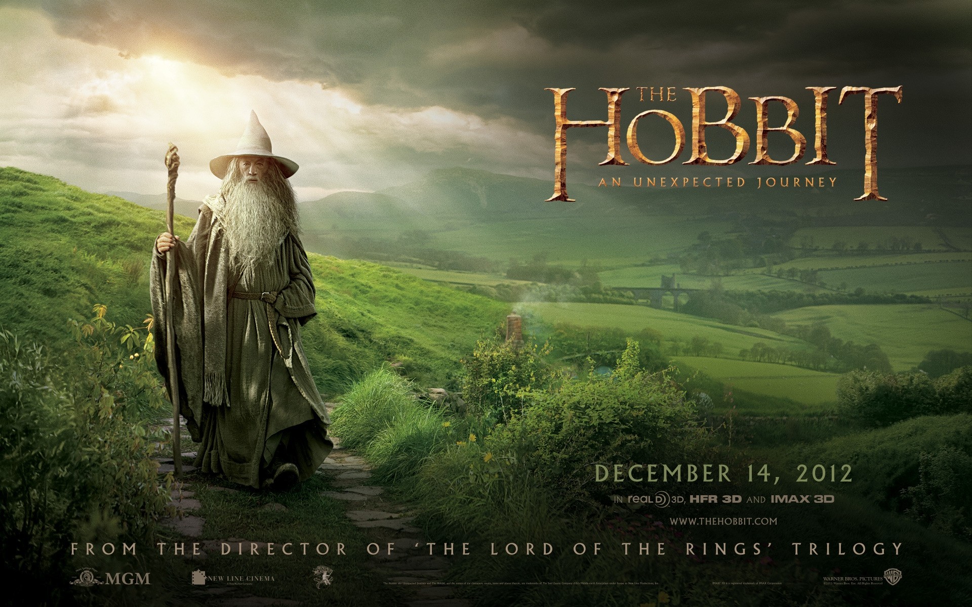 filmy plener natura niebo horyzontalny trawa gandalf hobbit