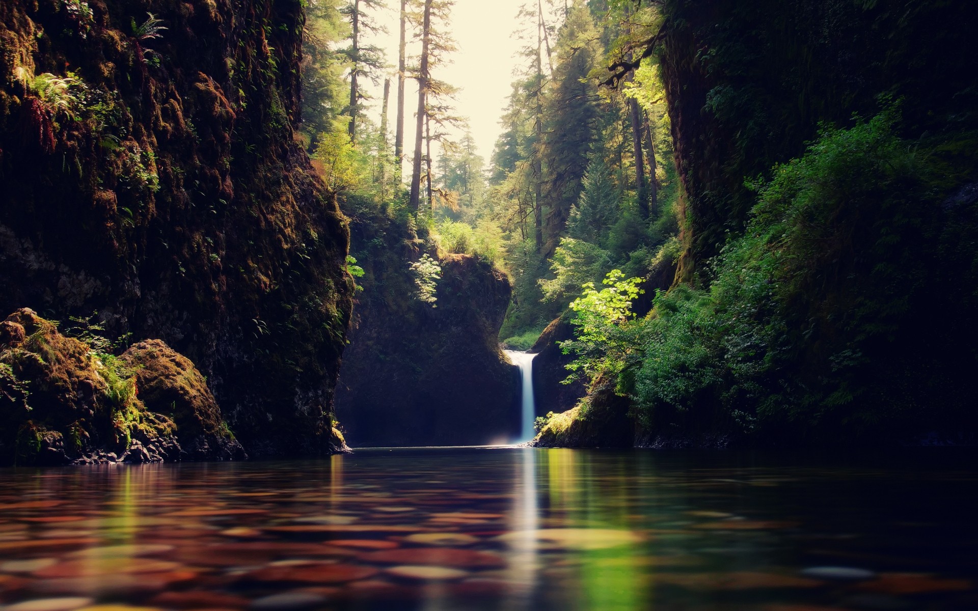 landscapes water river outdoors wood nature tree travel lake waterfall landscape recreation scenic reflection mountain fall leaf forest trees cascade dark forest