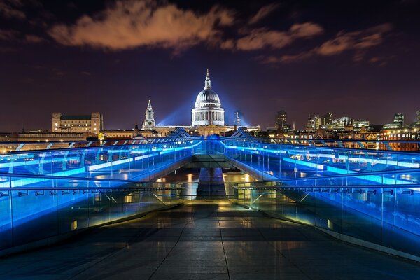 伦敦的夜景与背景