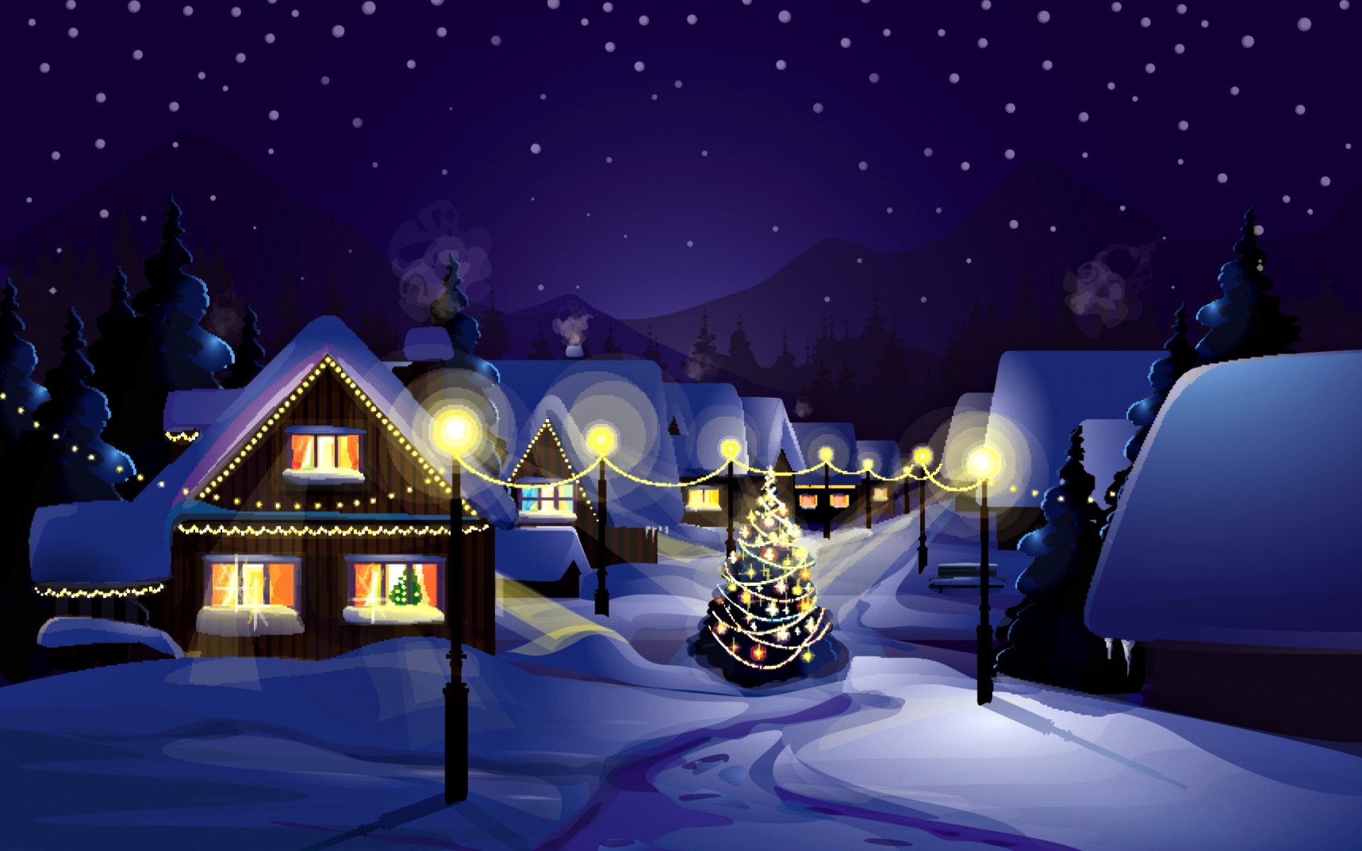 christmas moon evening light travel movie sky illuminated lights christmas lights snow