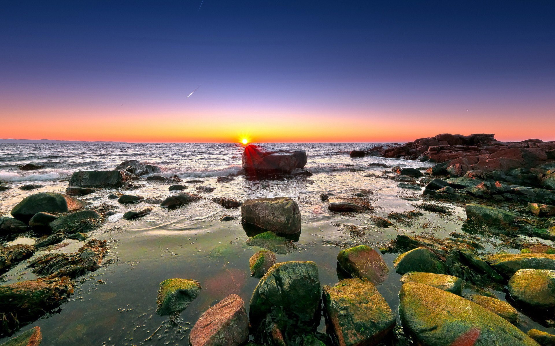 природа море солнце камни горизонт nature sea the sun stones horizon без смс