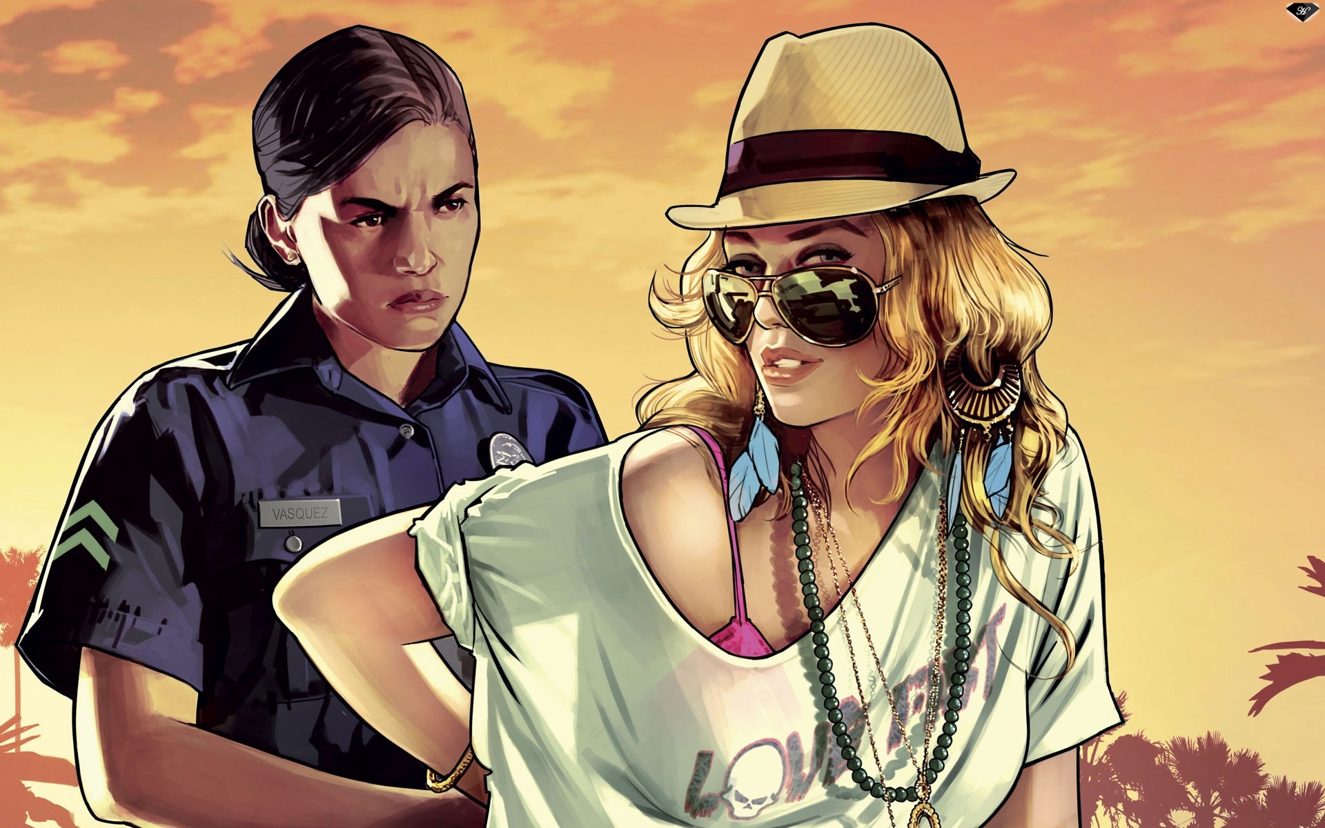 gta sunglasses woman fashion summer love fun beautiful man young lid girl outdoors adult sexy pretty retro portrait glamour cute gta5 gta v gta 5 poster