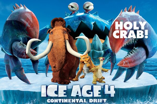 Personnages de dessin animé Ice Age