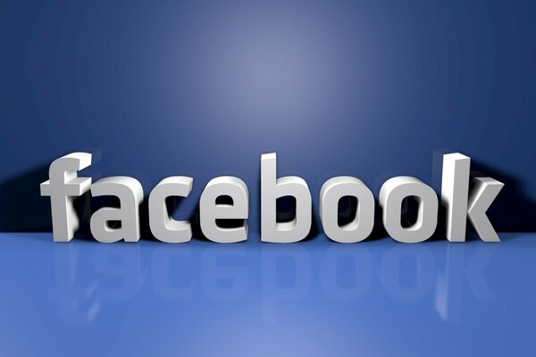 Área de trabalho com logotipo do Facebook