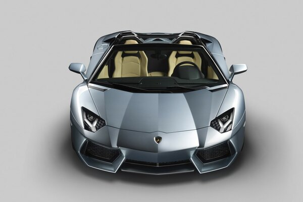 Luxury Lamborghini car without a roof