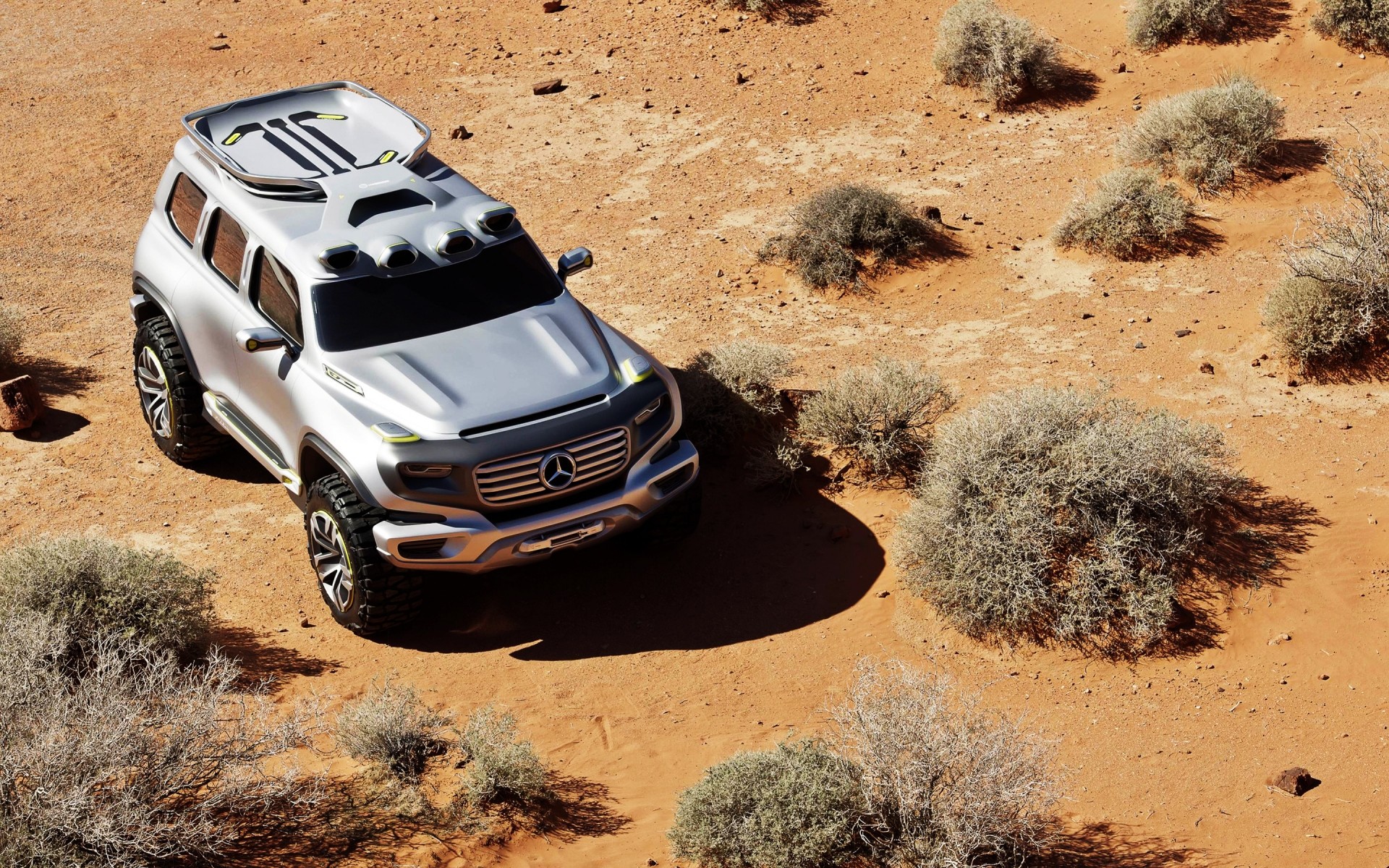 carros de conceito areia deserto carro solo seco carro viagens ao ar livre arid aventura conceito mercedes conceito suv conceito mercedes-benz