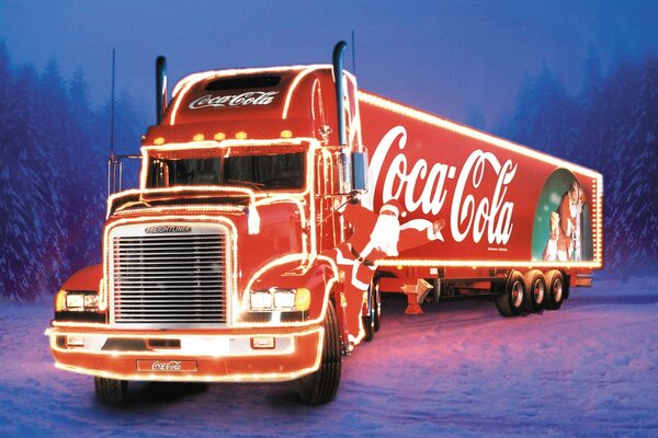 Truck advertising Coca Cola