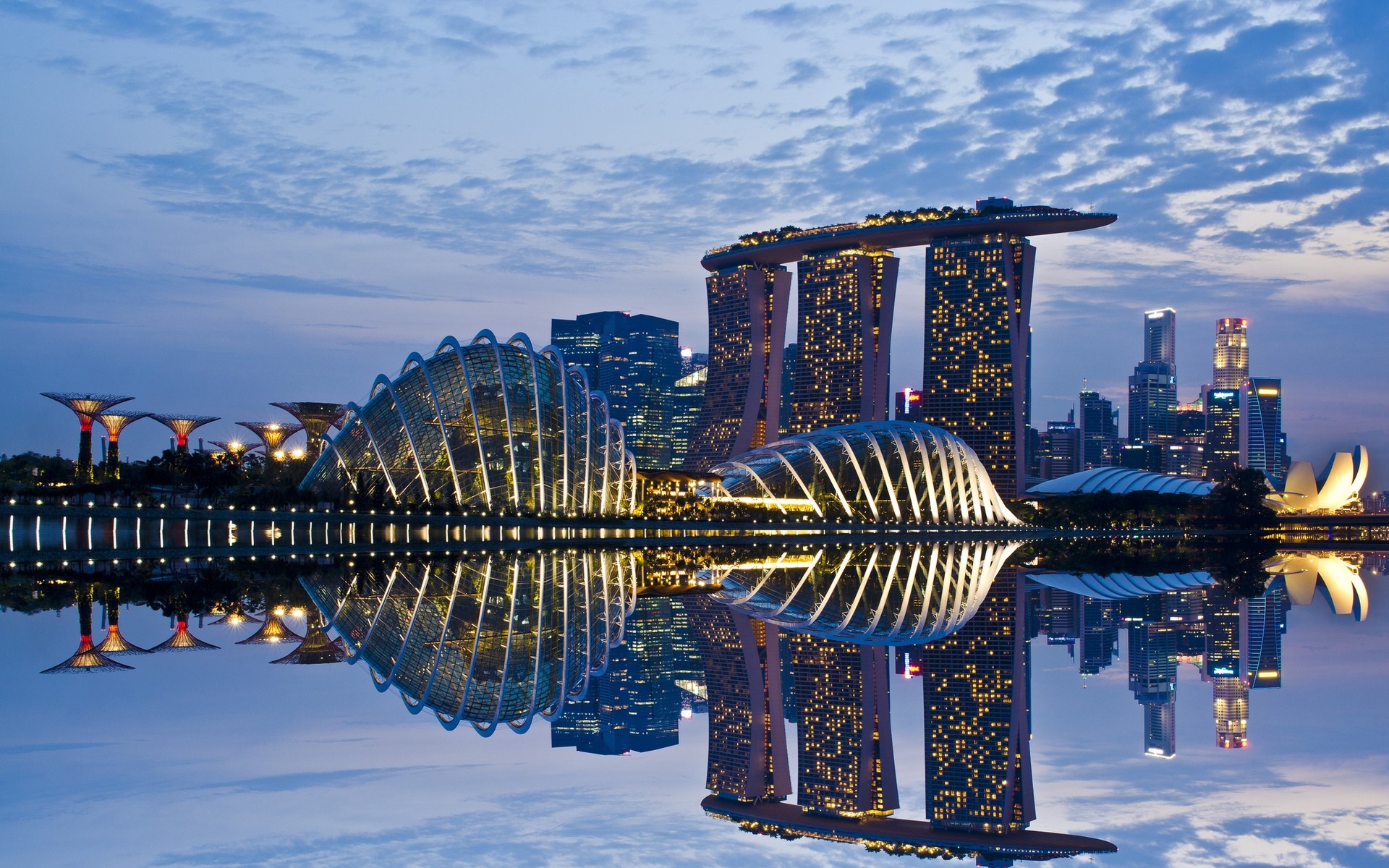 other city architecture travel sky city outdoors building water evening landmark background river city lights singapore buildings