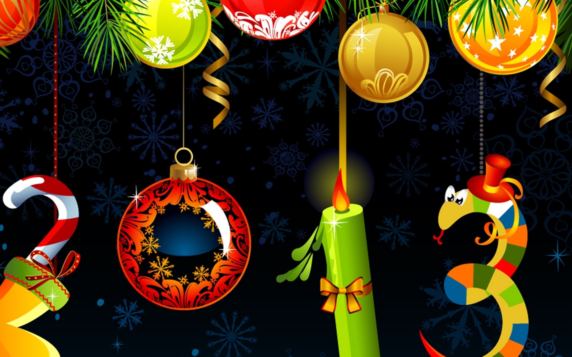 new year christmas decoration celebration illustration desktop design vector gold bright background 2013 funny