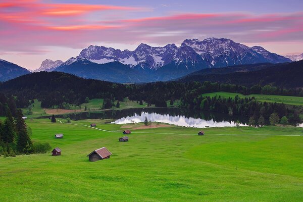 Hermosa naturaleza ángulo paisaje