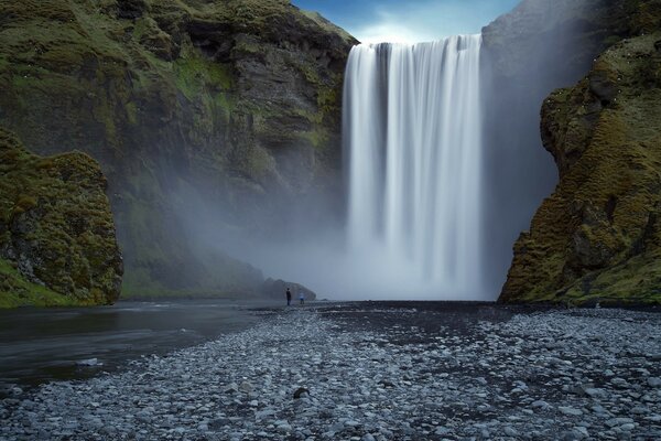 Beautiful natural waterfall