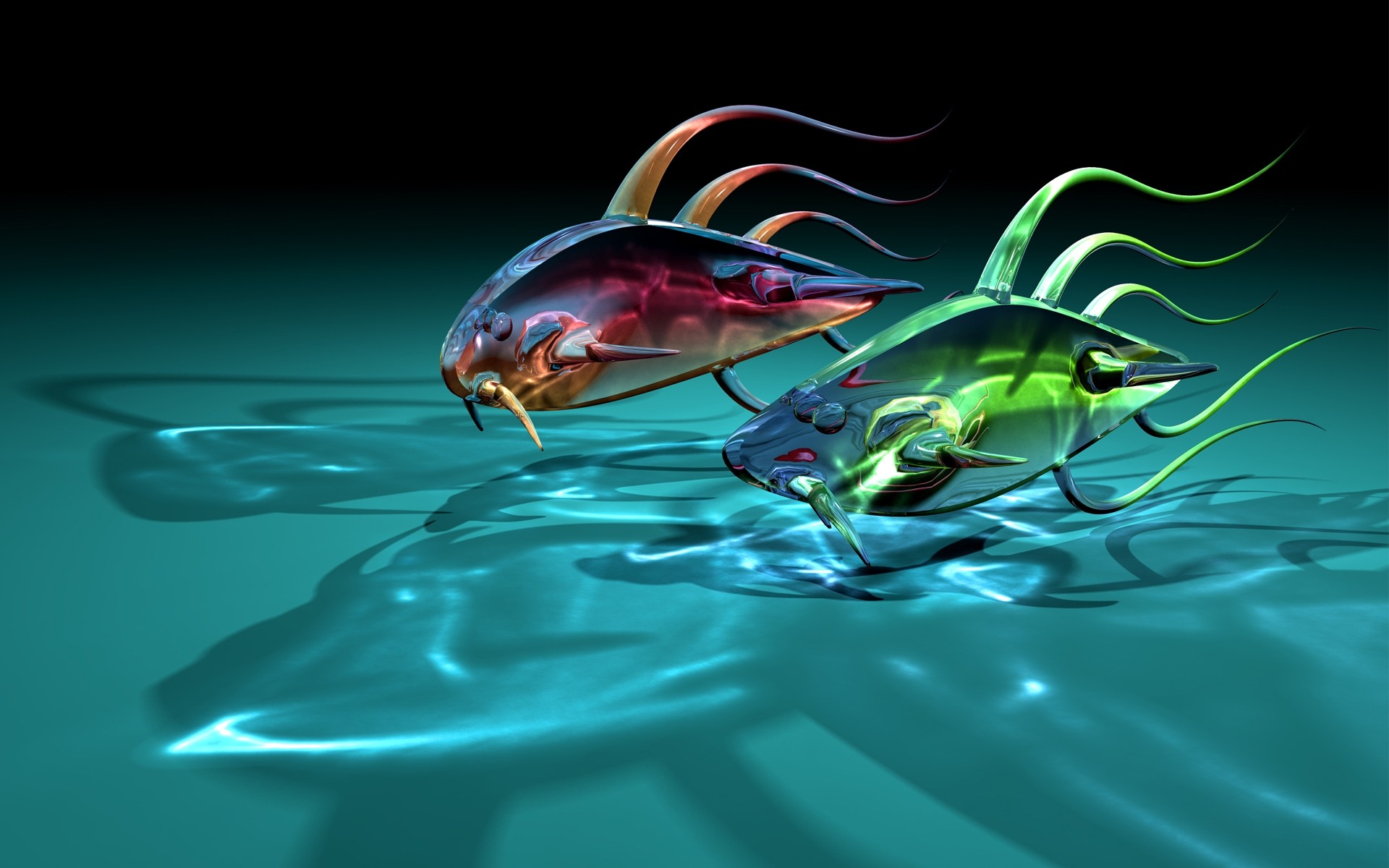 amphibians fish underwater swimming water fish art background design inspiration