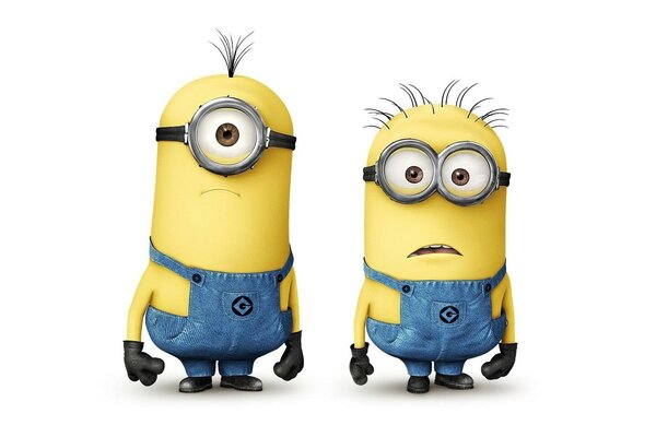 Cartoon. Two funny minions