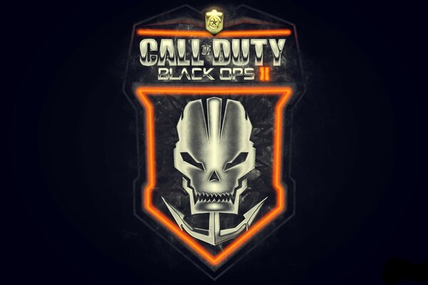 The symbol of the call of duty game on a black background is a screensaver