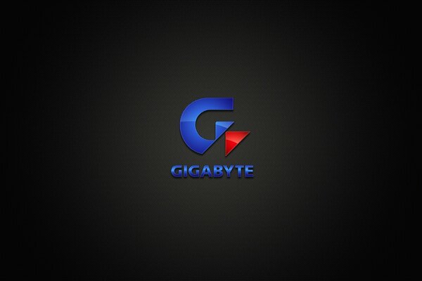 Gigabyte-Logo auf dunklem Hintergrund