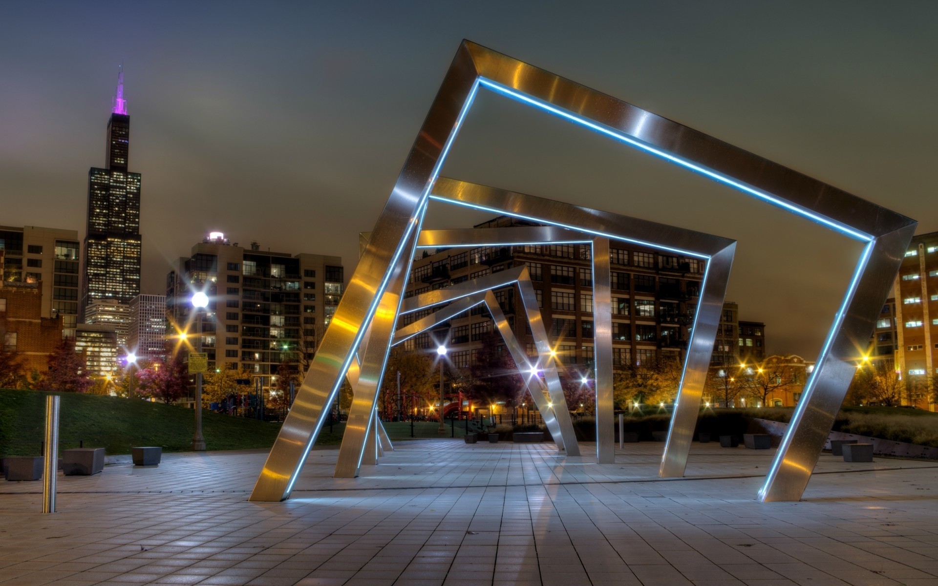 estados unidos calle ciudad carretera luz desenfoque puente coche centro de la ciudad urbano tráfico casa arquitectura crepúsculo tráfico noche luz parque bna américa