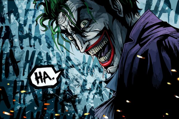 Graffiti para la película la sonrisa del Joker en el cartel