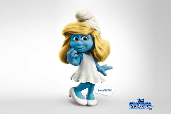 Personagens do desenho animado Smurfs . Pôster do filme.