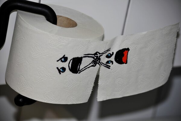 Funny toilet paper with muzzles