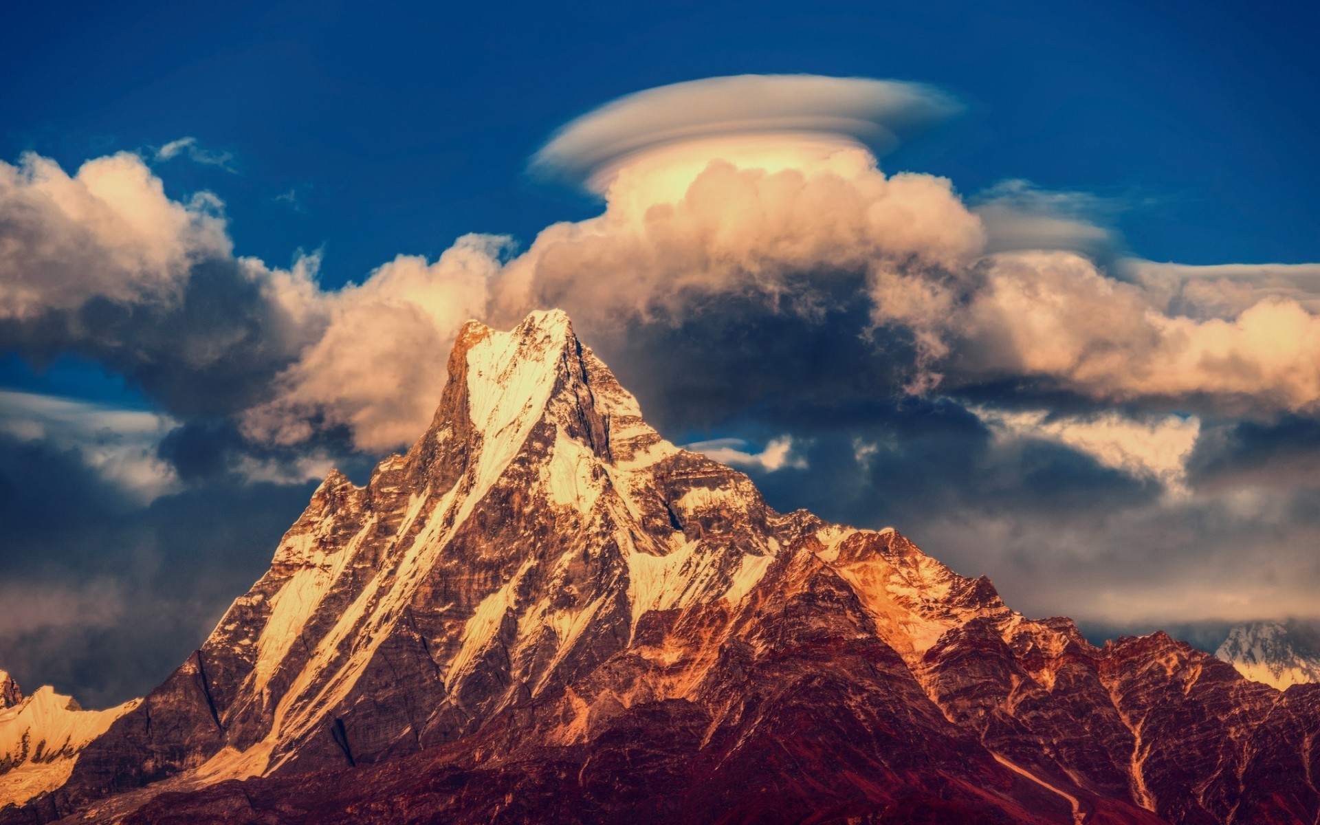 other city sky mountain sunset travel landscape outdoors nature dawn rock scenic evening desert dusk snow annapurna mountain himalayas nepal mountains nepal landscape blue sky