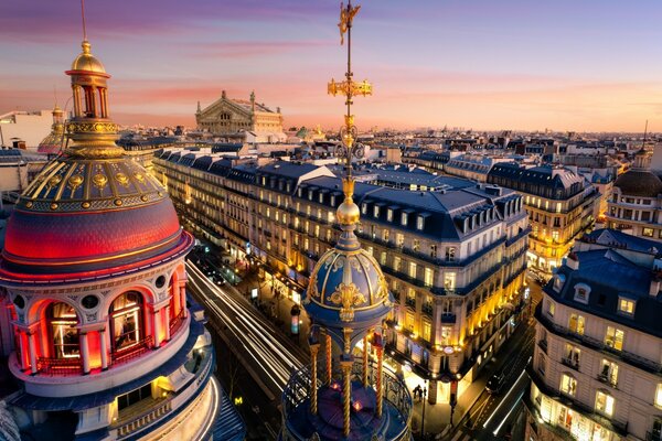 Architecture of city houses in France