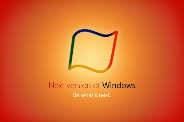 Windows logo on an orange background