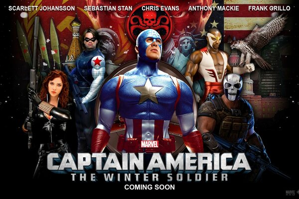 Le film Captain America et les différents personnages du film