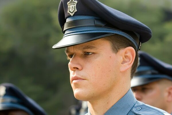 Matt Damon as a military man in the film