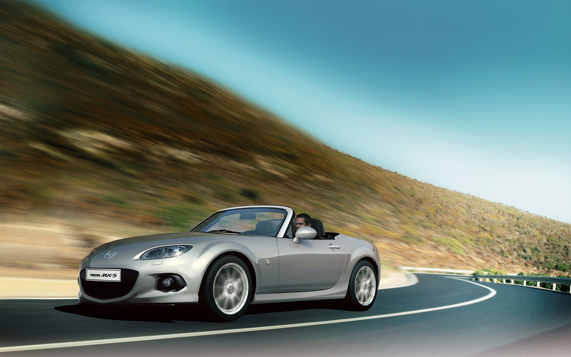 mazda auto asfalto nigella marciapiede auto fretta sfocatura azione mezzogiorno strada veloce sistema di trasporto mazda mx 5