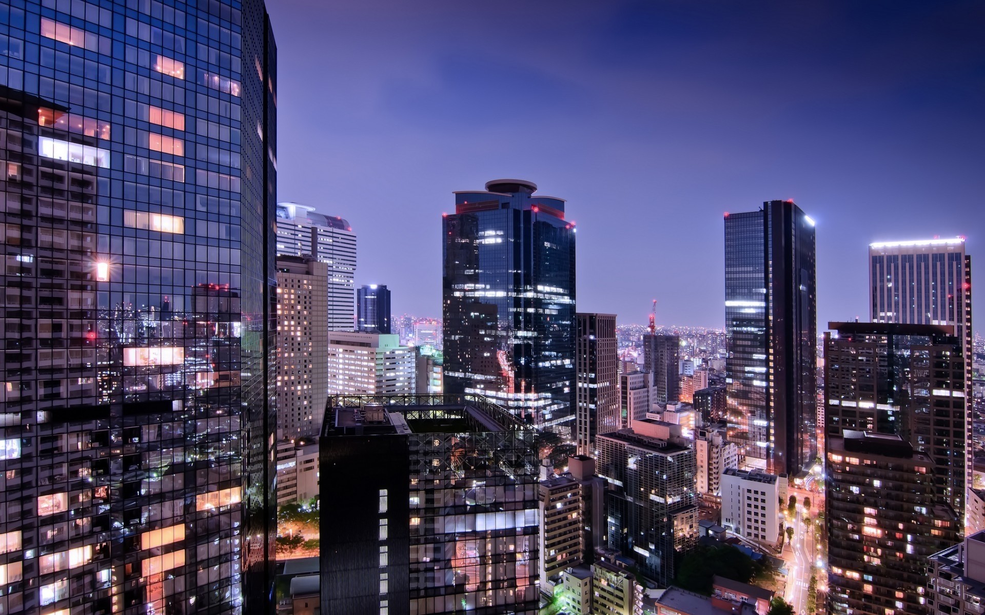 japon ville centre-ville gratte-ciel ville architecture skyline bureau maison crépuscule urbain tour haut ciel affaires moderne voyage appartement soir finance coucher de soleil lumière paysage