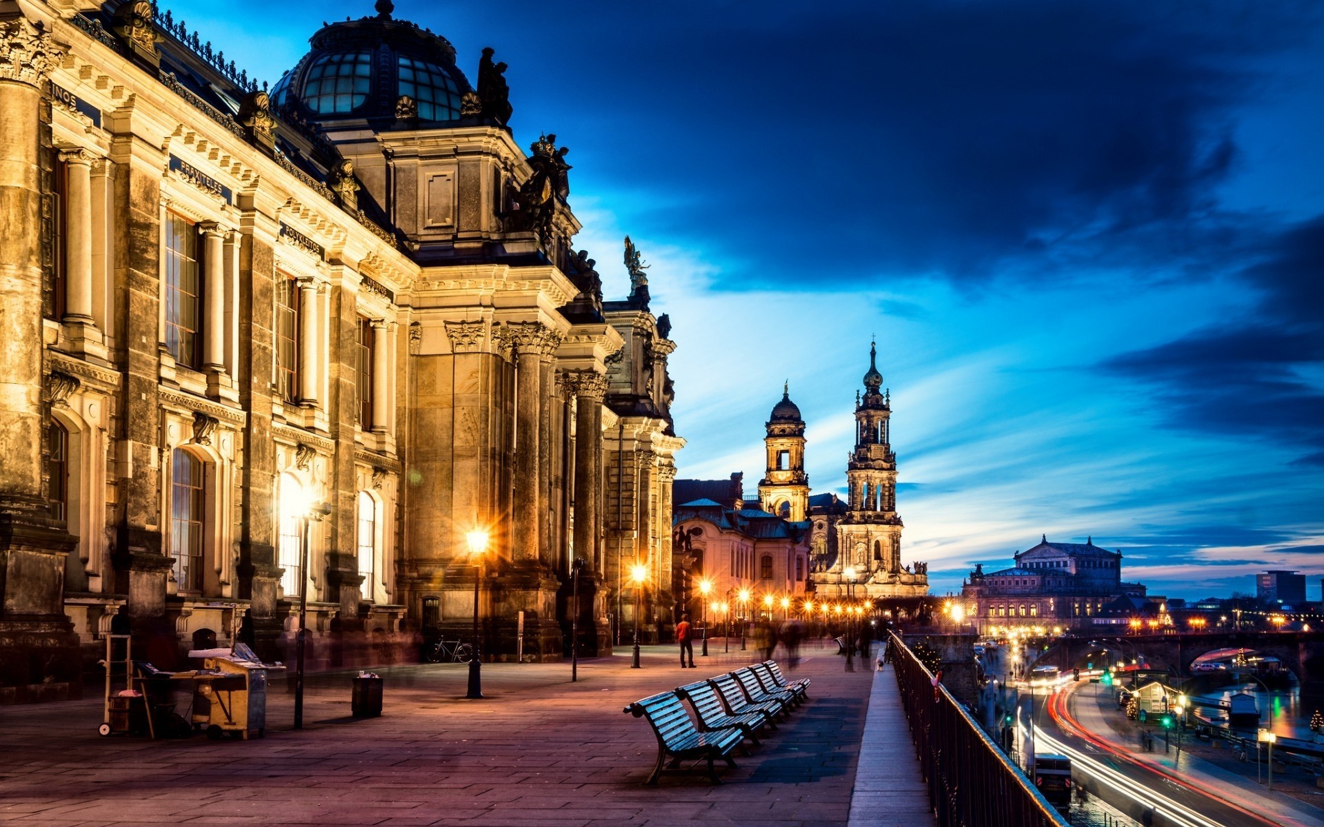 allemagne architecture voyage ville maison crépuscule soir rétro-éclairé à l extérieur point de repère tourisme rue ciel urbain ville ville carré paysage veilleuses