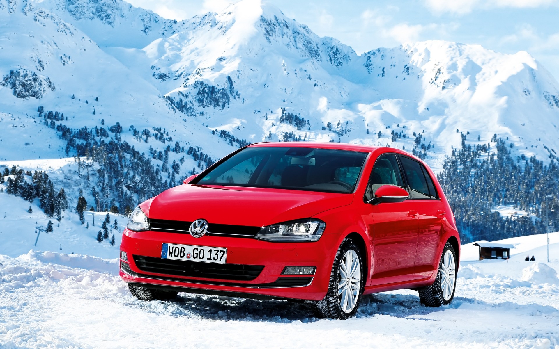 volkswagen neve inverno carro carro frio gelo montanha sistema de transporte apresse-se ação pista volkswagen golf