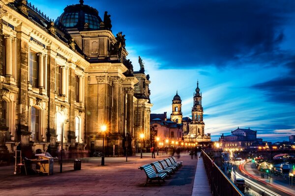 Schöne Architektur in einer Stadt in Deutschland