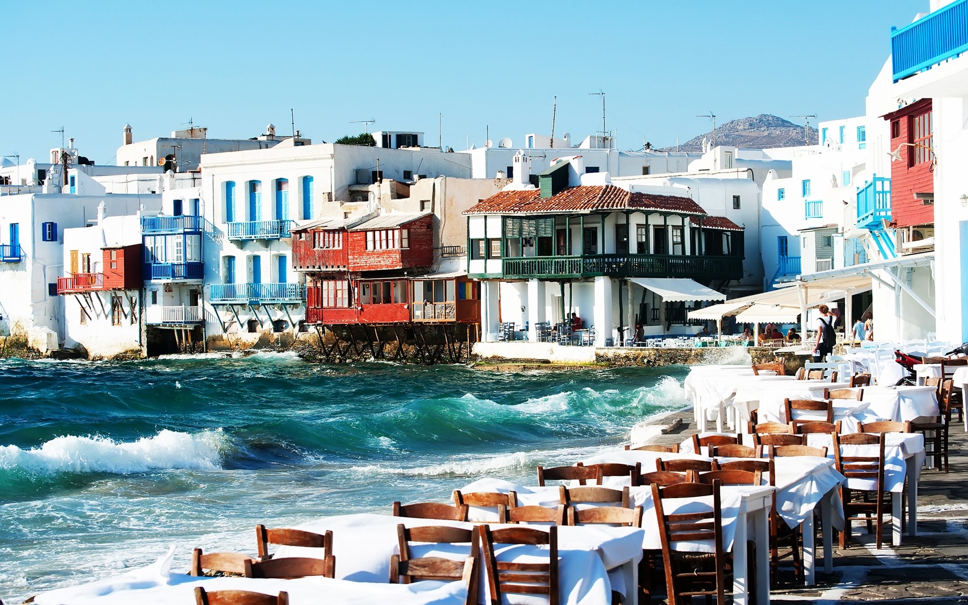 grèce mer eau voyage mer vacances station balnéaire océan tourisme côte de luxe en plein air maison architecture plage mykonos