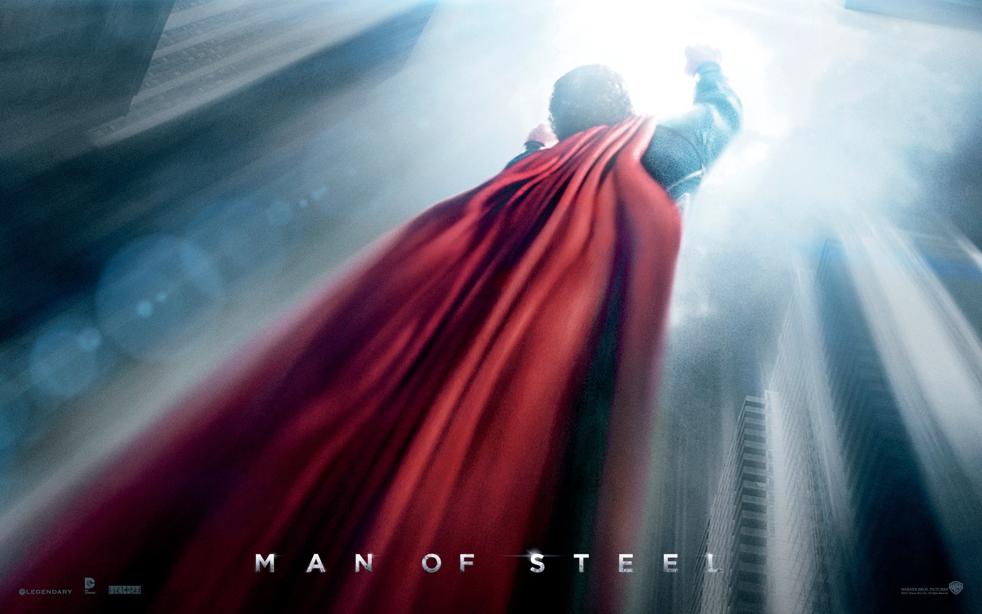 películas desenfoque luz de fondo movimiento al aire libre brillante hombre de acero superman