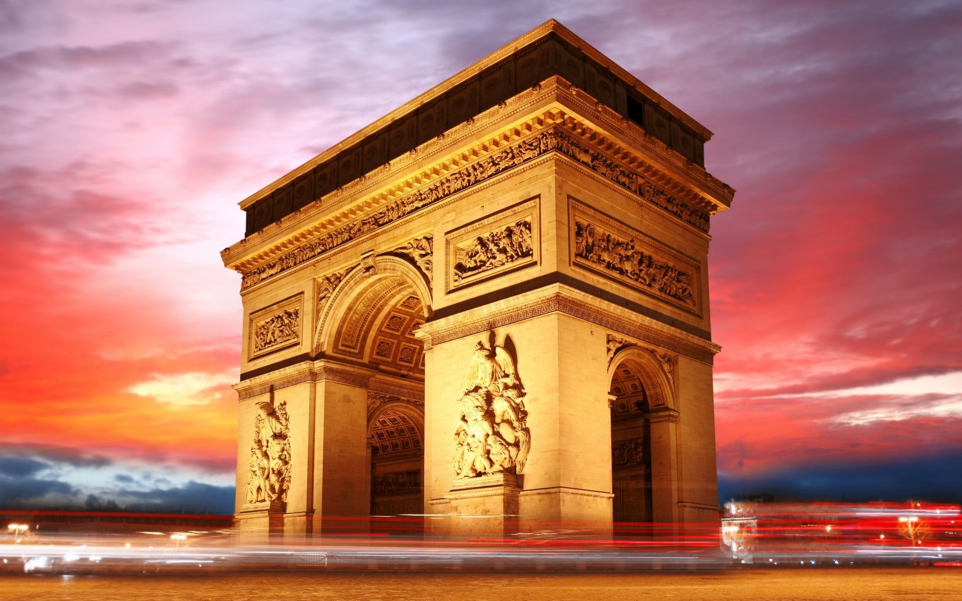 france architecture travel sky dusk outdoors arch city paris