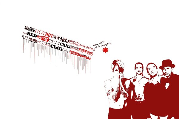 Poster der Red hot Chili peppers Gruppe