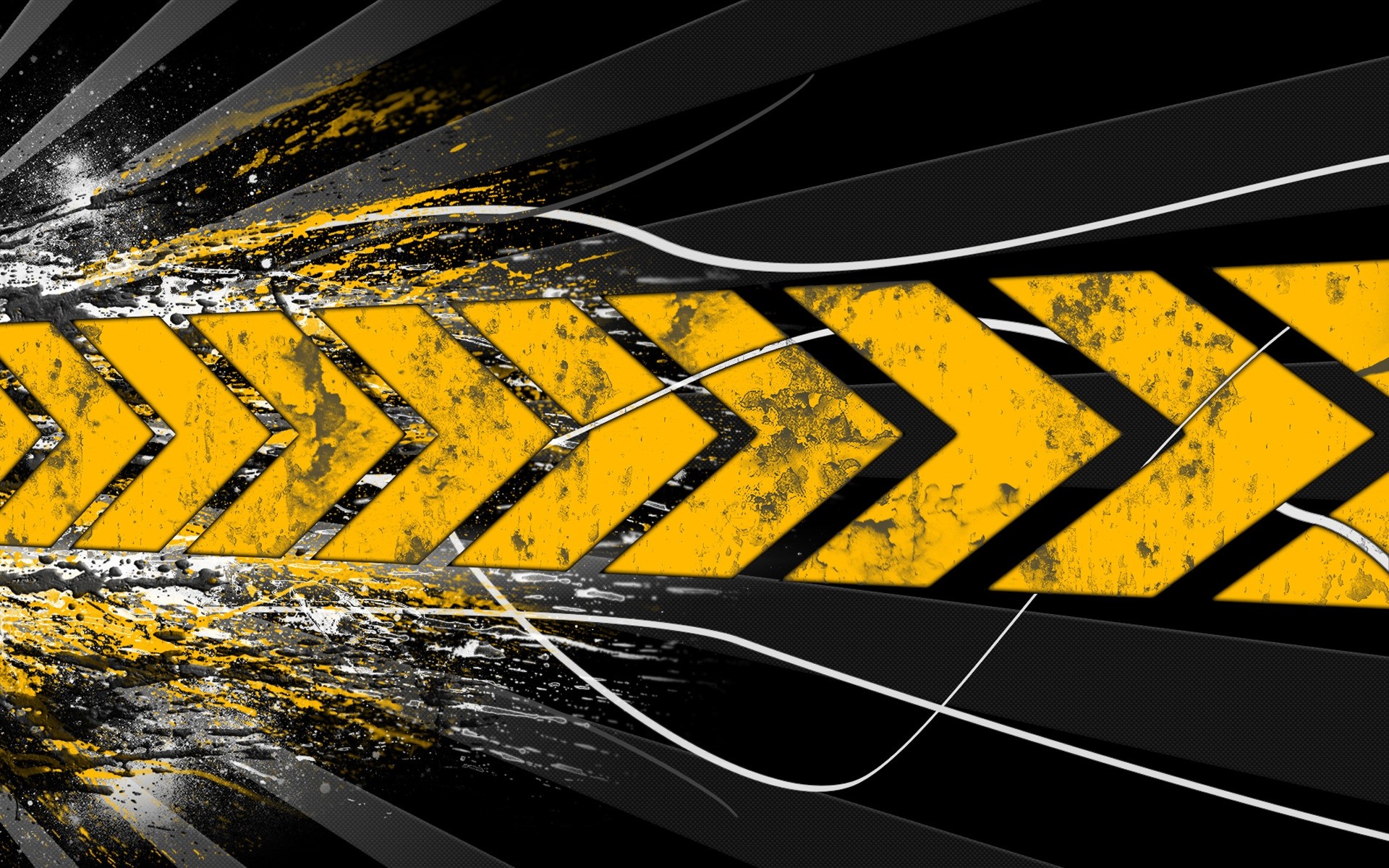 abstract traffic road street car transportation system desktop danger vehicle line light art.yellow arrow right