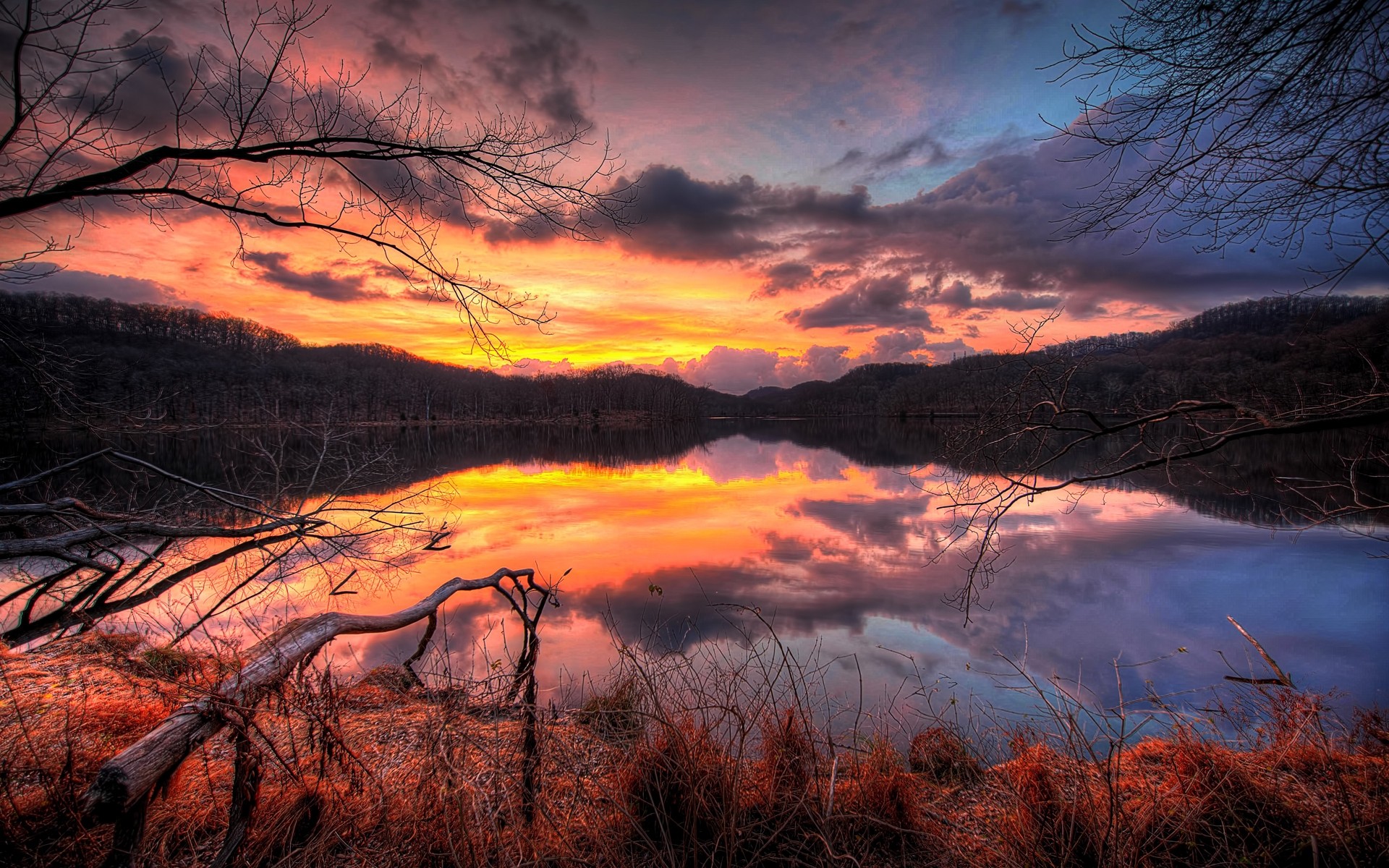 paysage coucher de soleil aube paysage automne arbre soir nature réflexion crépuscule ciel lumière brouillard lac bois météo hiver silhouette eau soleil forêt arbres fond