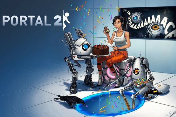 Fan art for the game Portal 2