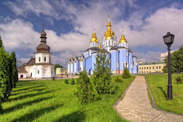 Beautiful temple against the sky