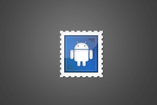 Vintage with the image of an android on a gray background